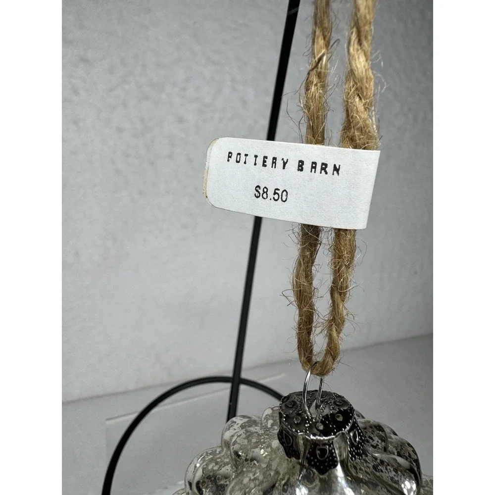 Pottery Barn Mercury Glass Pinecone Christmas Ornament 7